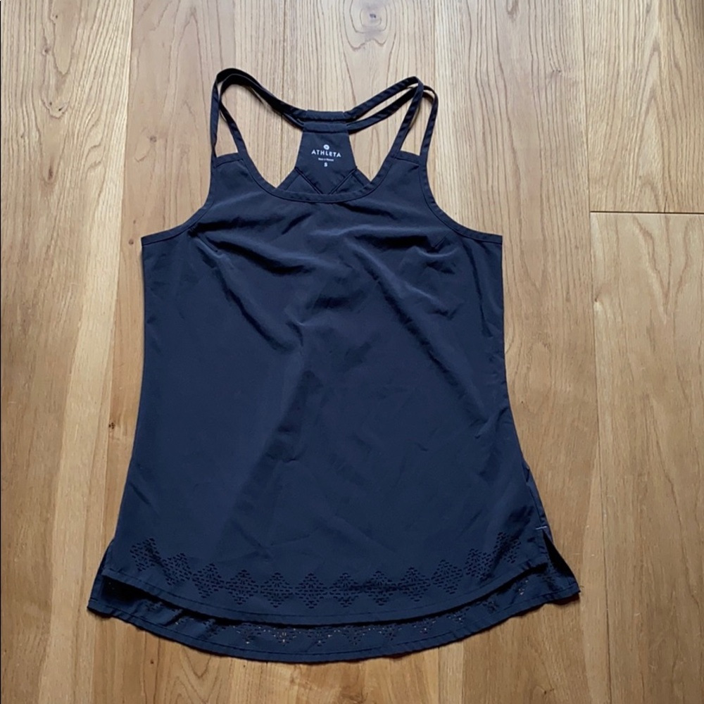 Racer back Athleta black tank top